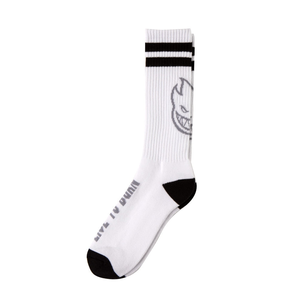 Spitfire Heads Up Crew Socks - White/Black/Grey