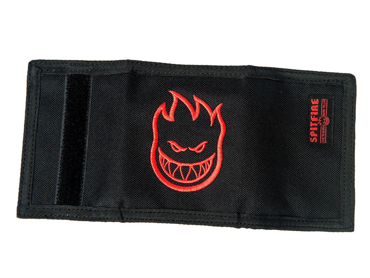 Spitfire Bighead Logo Embroidered Tri-fold Wallet