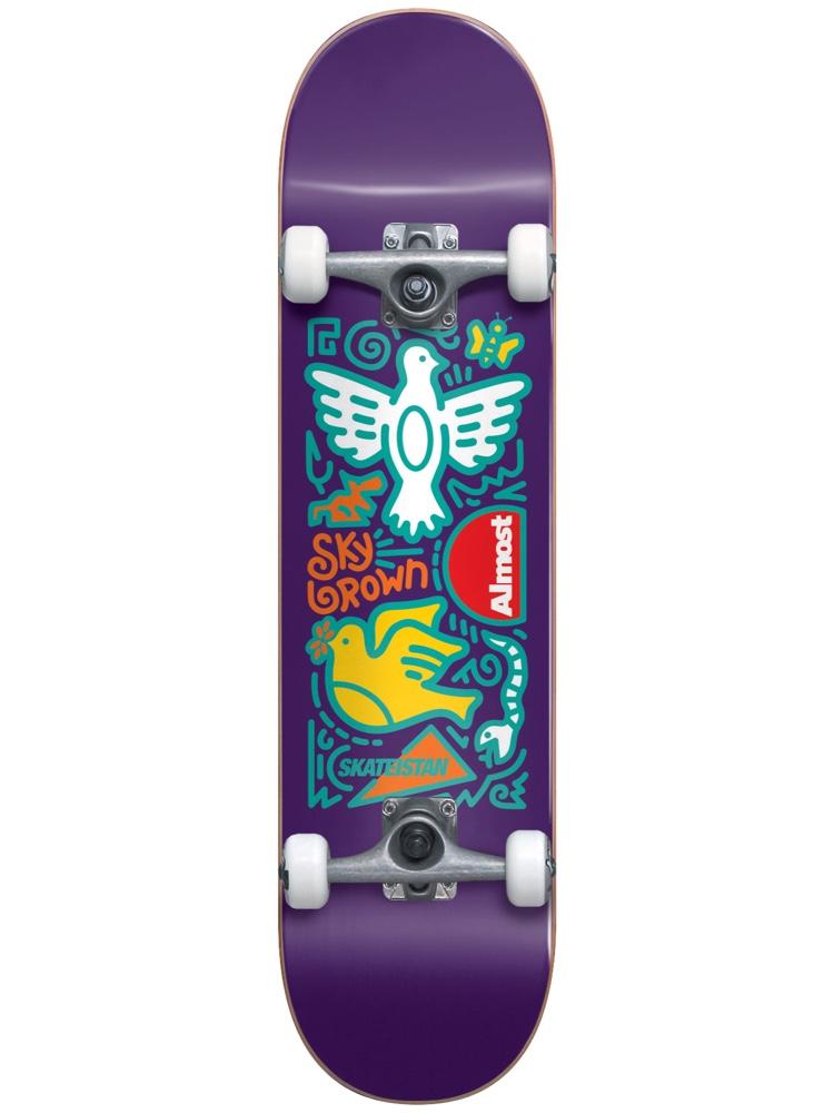 Purple Skateistan Sky Doodle Almost Complete Skateboard