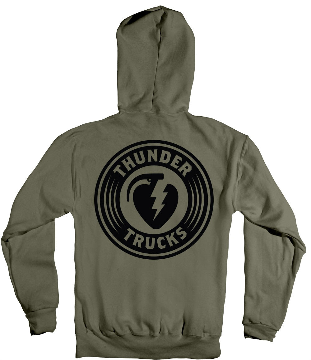 Thunder Charged Grenade Pullover Hoodie - Army Green/Black