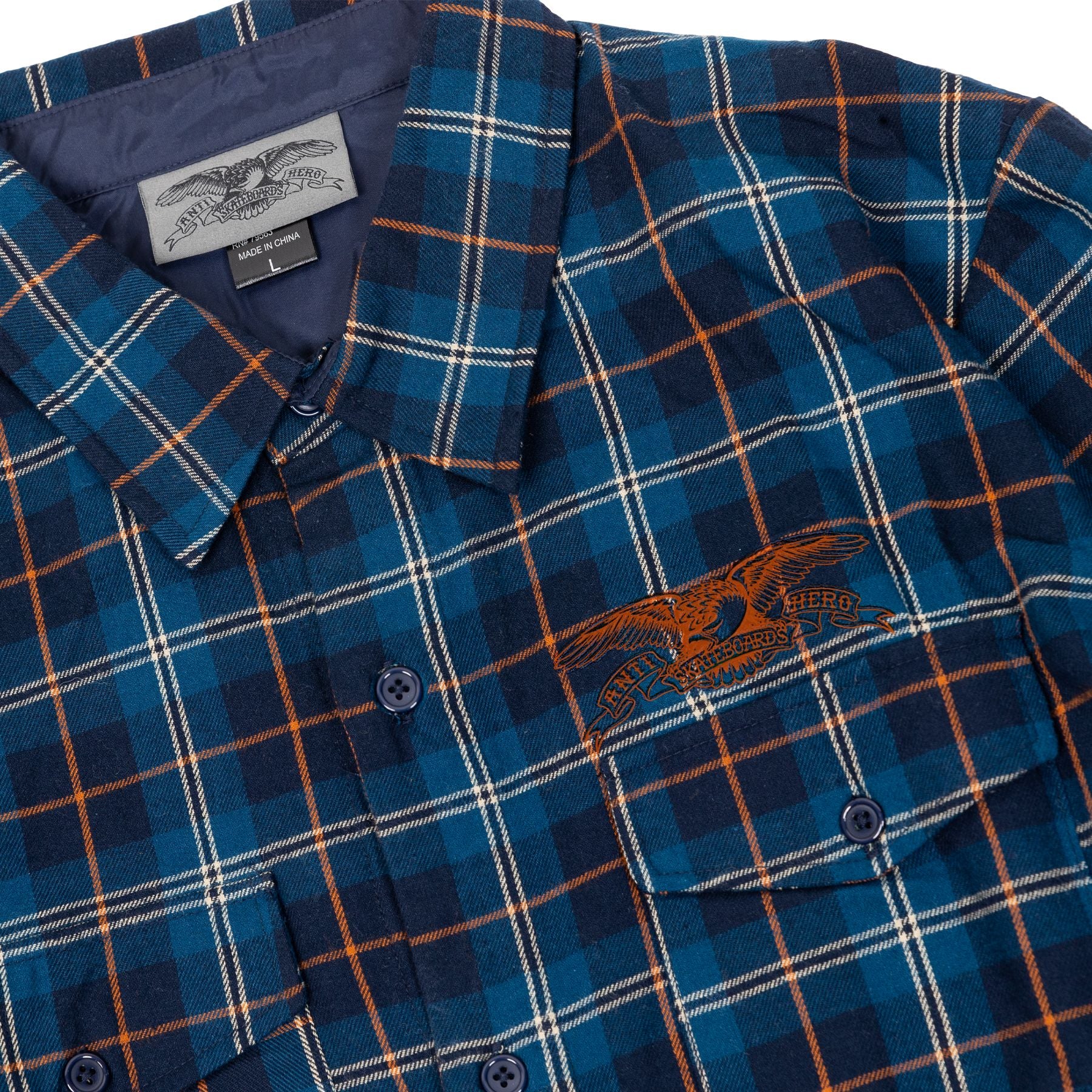 Basic Eagle Antihero Flannel Shirt Detail