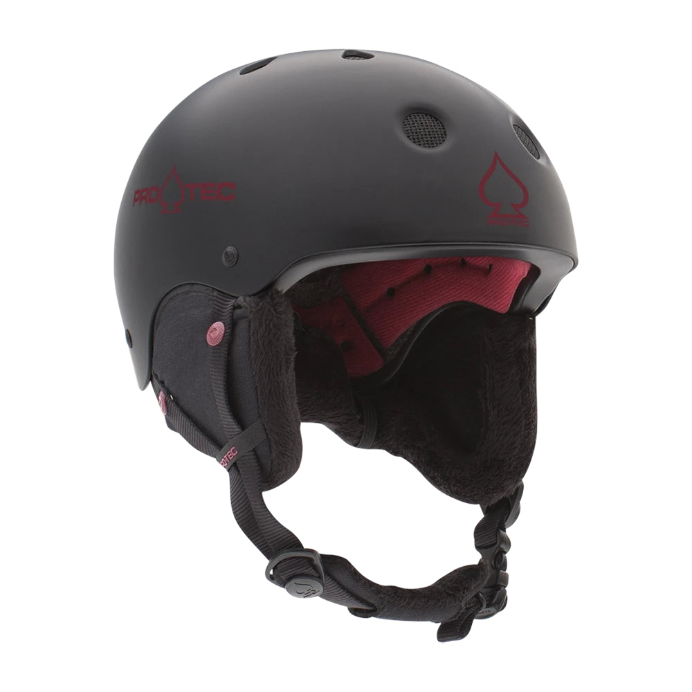 Matte Black Classic Certified ProTec Snowboard Helmet