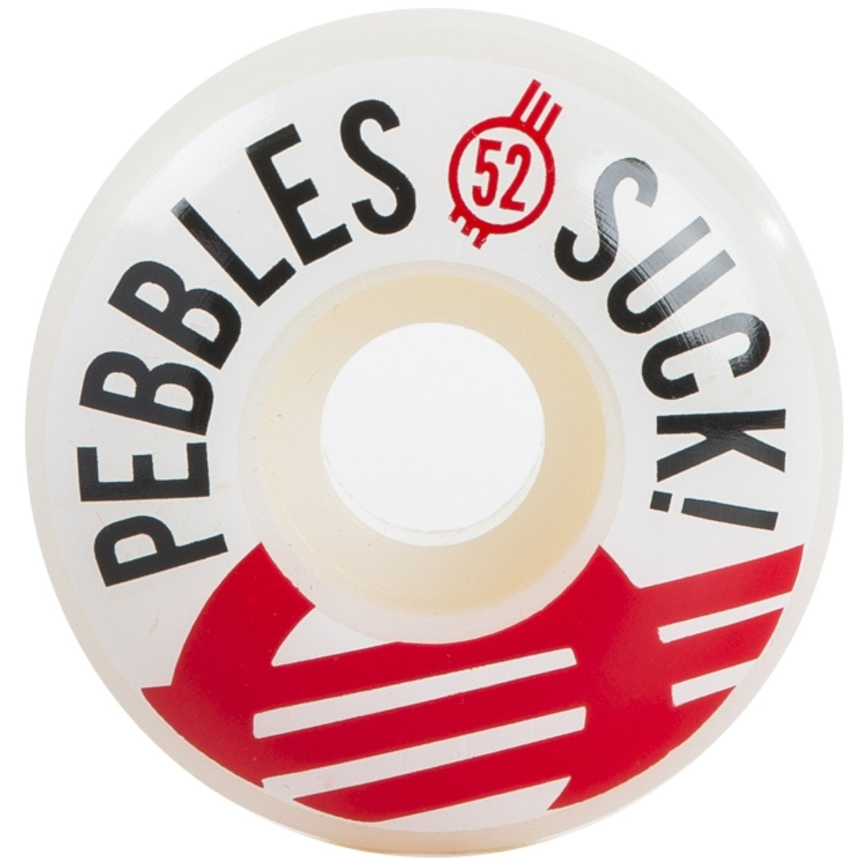 Force Pebbles Suck White/Red Skateboard Wheels