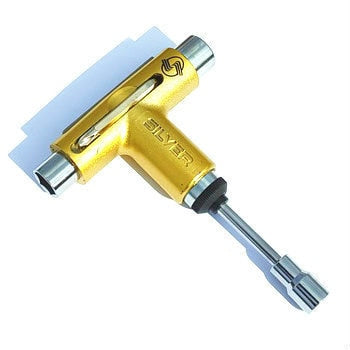 Silver X Exodus Ratchet Skateboard Tool - Gold/Silver