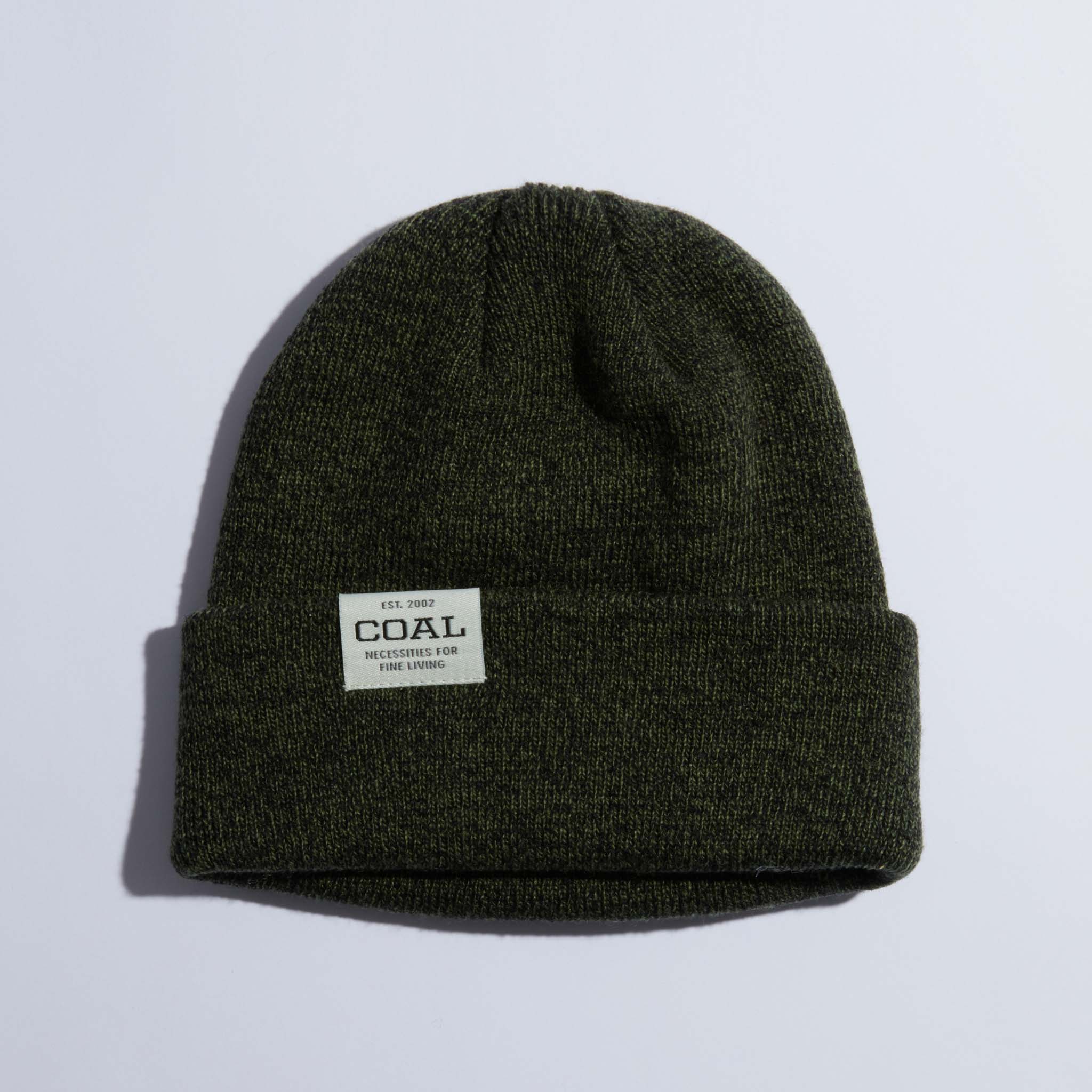 Olive Black Marl The Uniform Low Coal Beanie