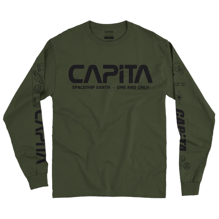 Olive Spaceship Capita Long Sleeve Tee