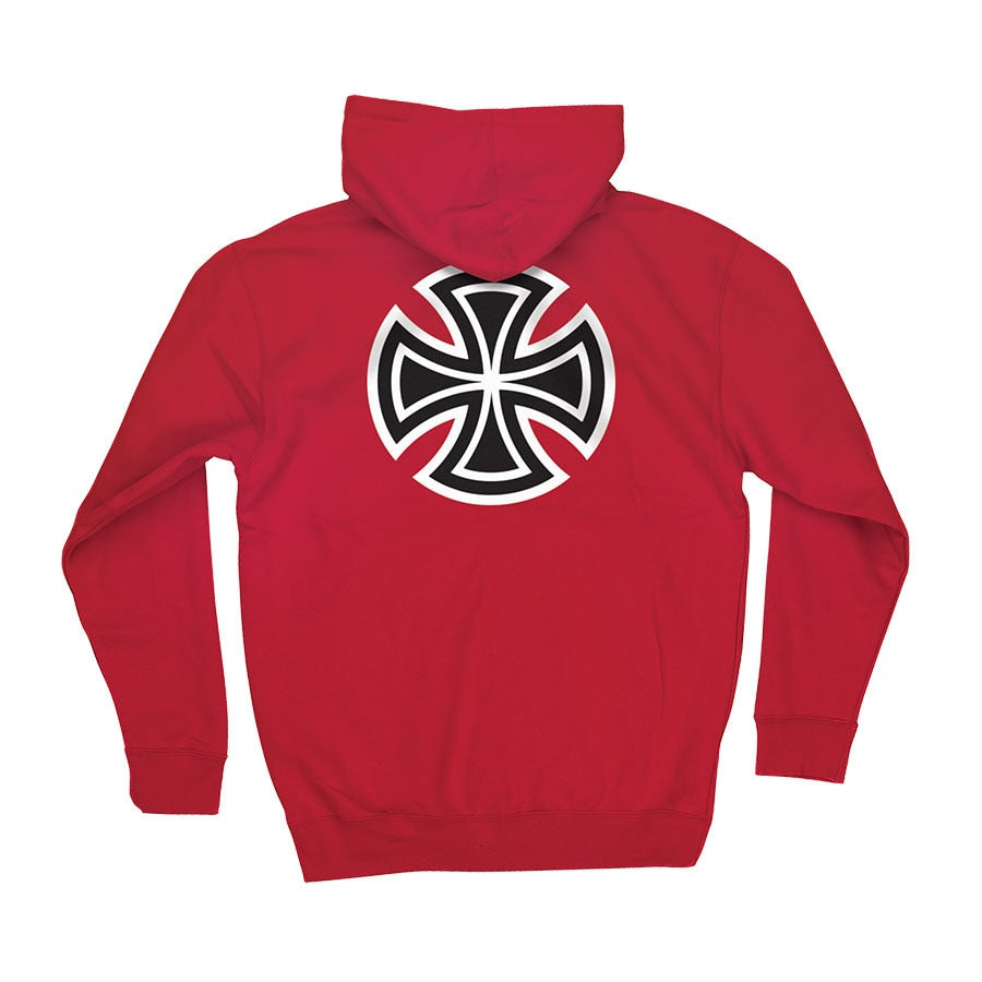 Independent Bar/Cross Regular Pullover hoodie - Red
