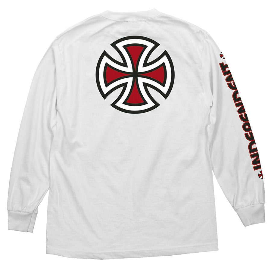 Independent Bar/Cross Regular Long Sleeve Tee - White