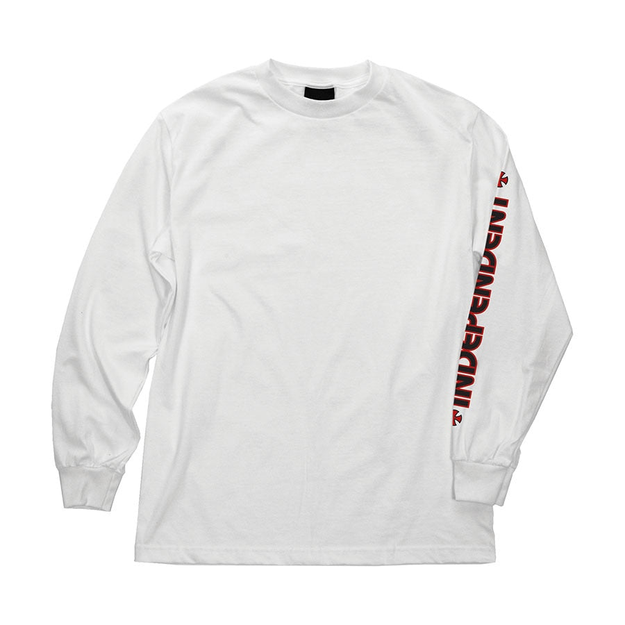 Independent Bar/Cross Regular Long Sleeve Tee - White