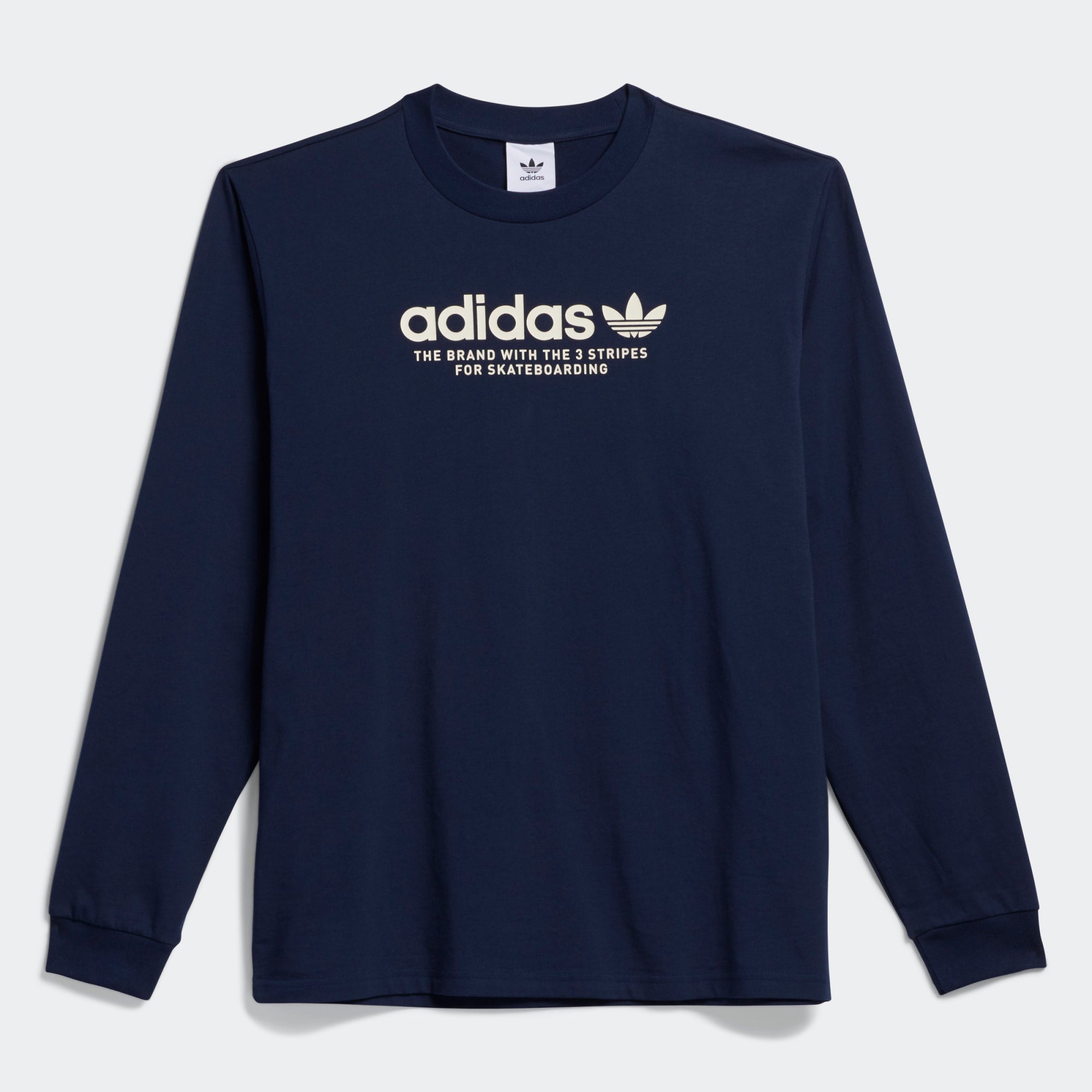 Collegiate Navy 4.0 Logo Adidas Skateboarding Long Sleeve T-Shirt