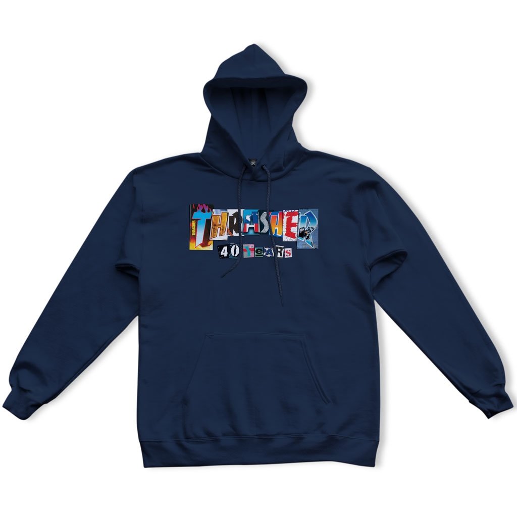 Navy Ransom 40 Years Thrasher Magazine Hoodie