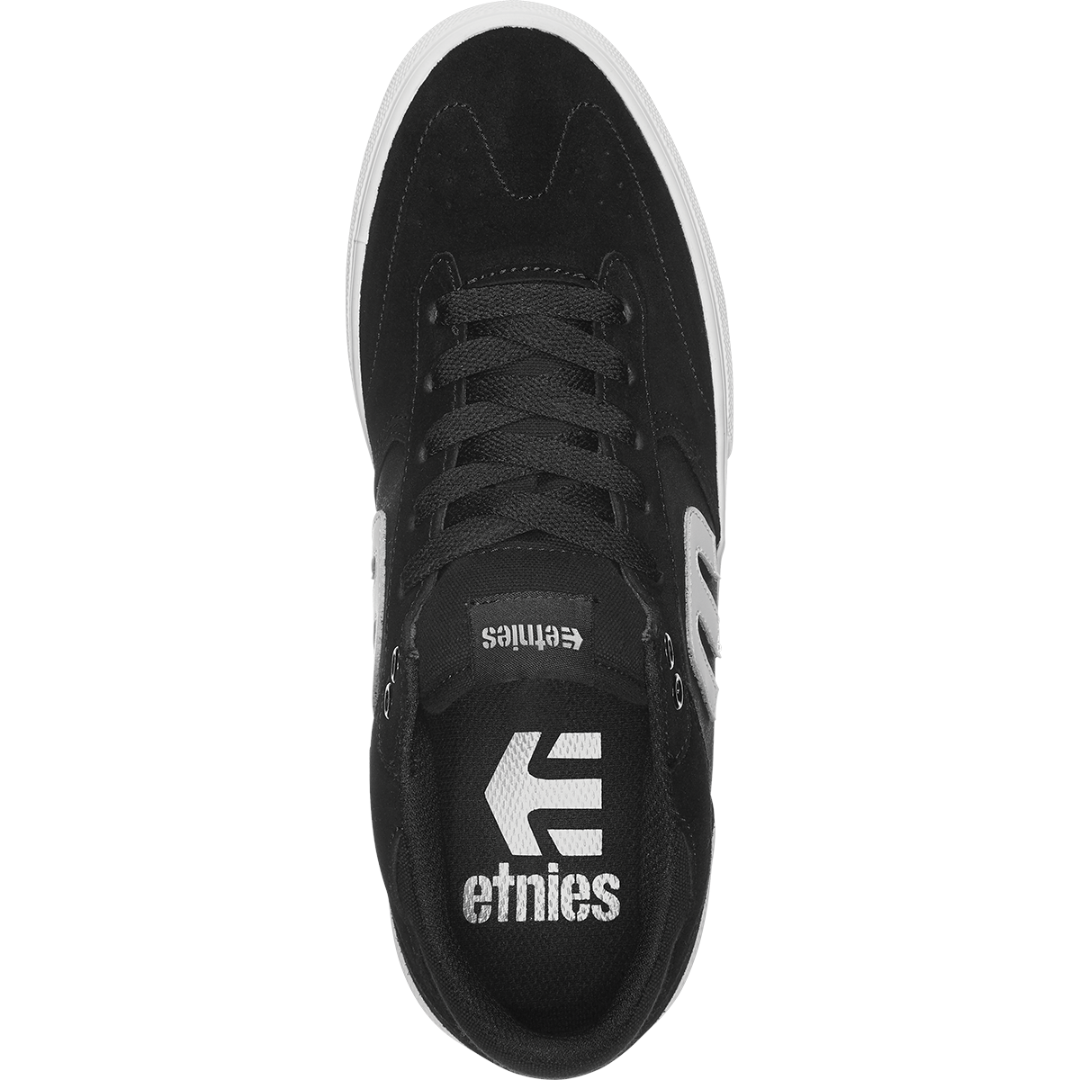 Black Windrow Vulc Etnies Skateboarding Shoe Top