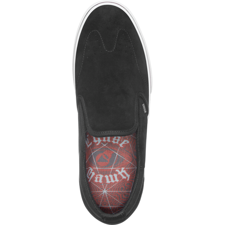 Chase Hawk Black Marana Slip Etnies Skateboarding Shoe Top