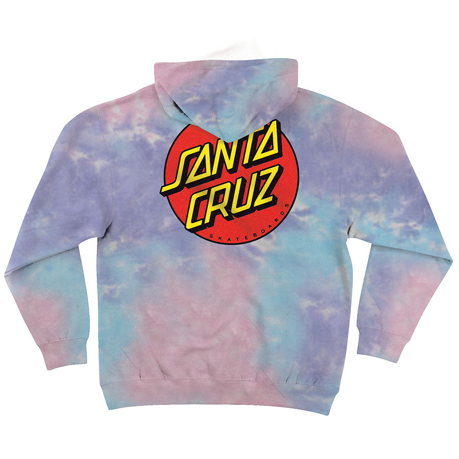 Cotton Candy Classic Dot Midweight Santa Cruz Hoodie Back