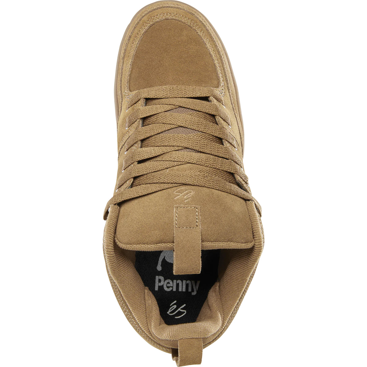 Brown/Gum Tom Penny 2 eS Skateboarding Shoe Top