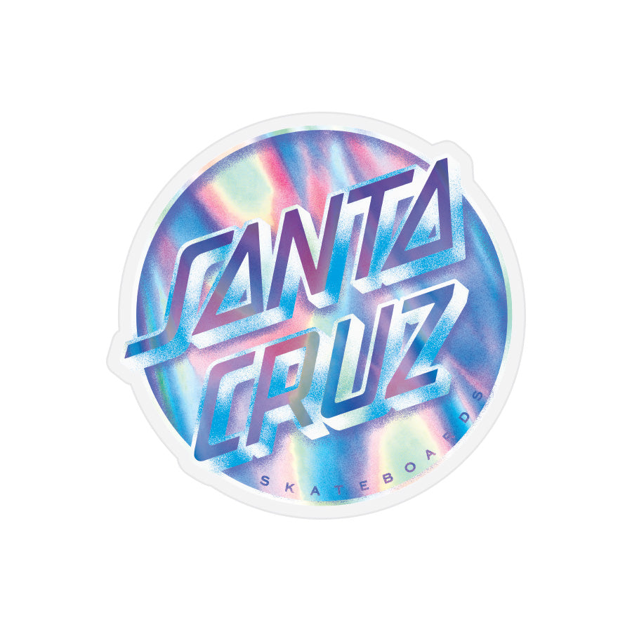 Iridescent Santa Cruz Skateboard Sticker