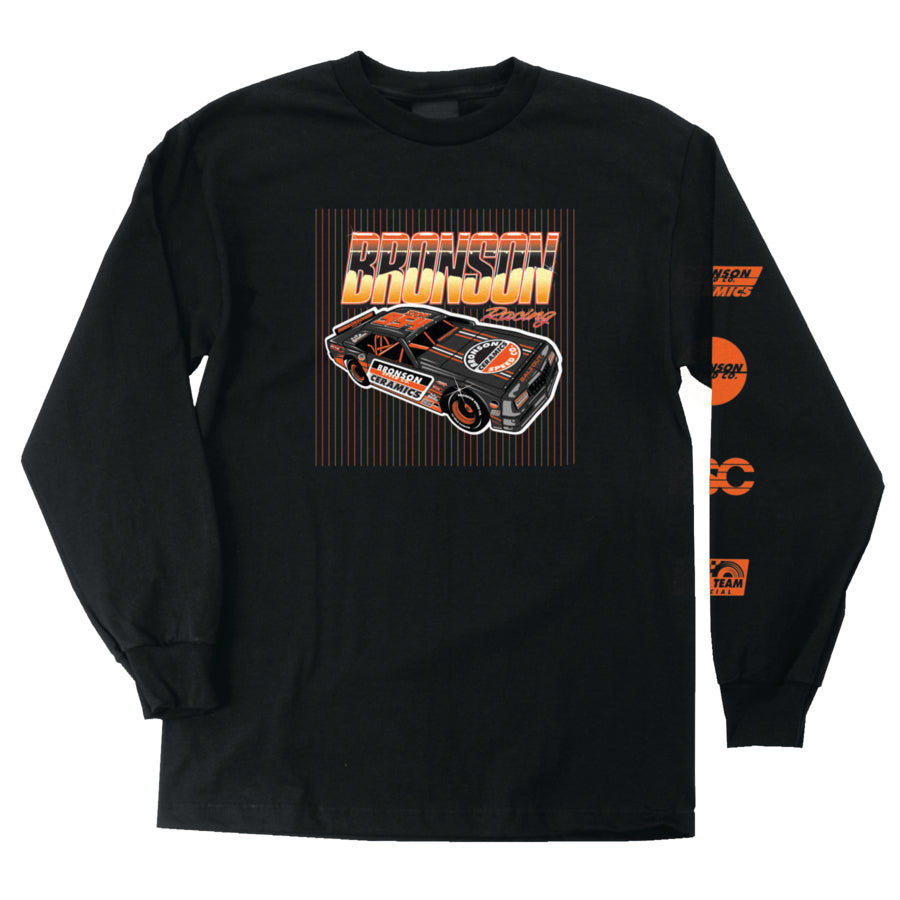 Black Long Sleeve Ceramics Bronson Speed Co Car T-shirt