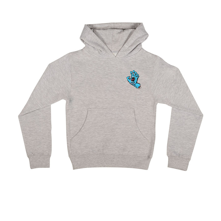 Santa Cruz Youth Screaming Hand P O Hoodie Grey Heather