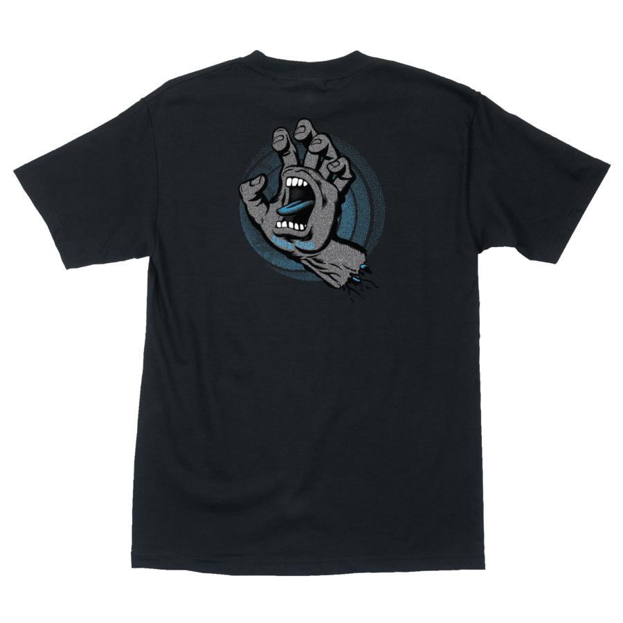 Black Amoeba Hand Santa Cruz T-Shirt Back