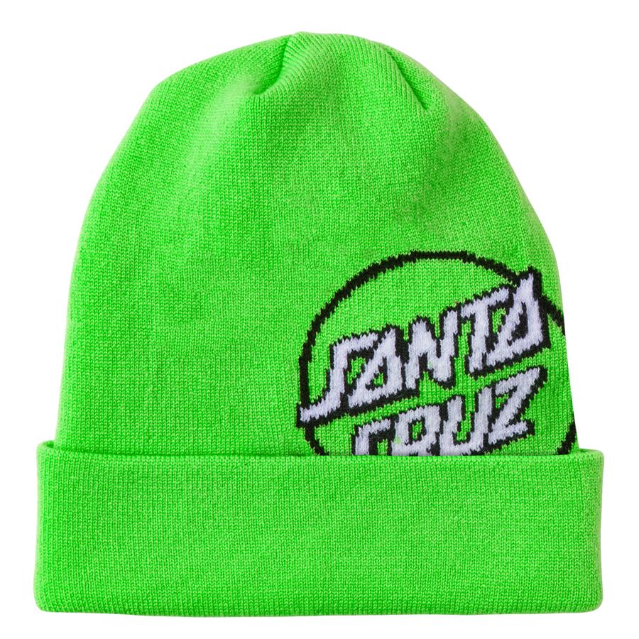 Safety Green Big Dot Long Shoreman Santa Cruz Beanie