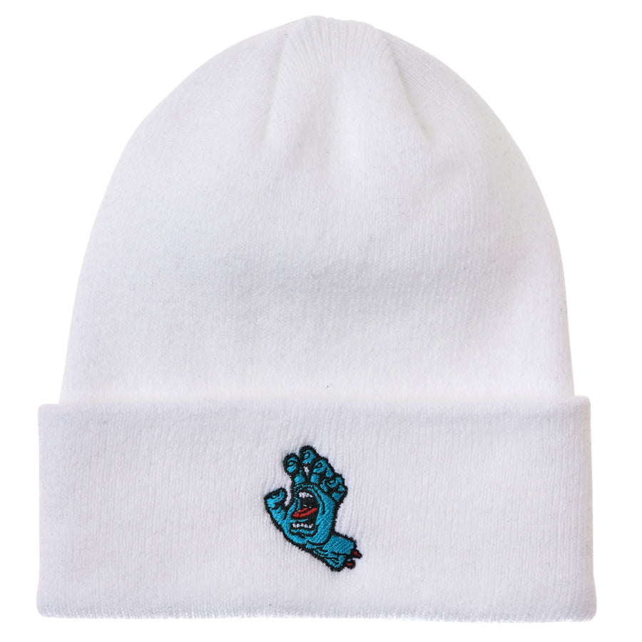 White Screaming Hand Santa Cruz Beanie