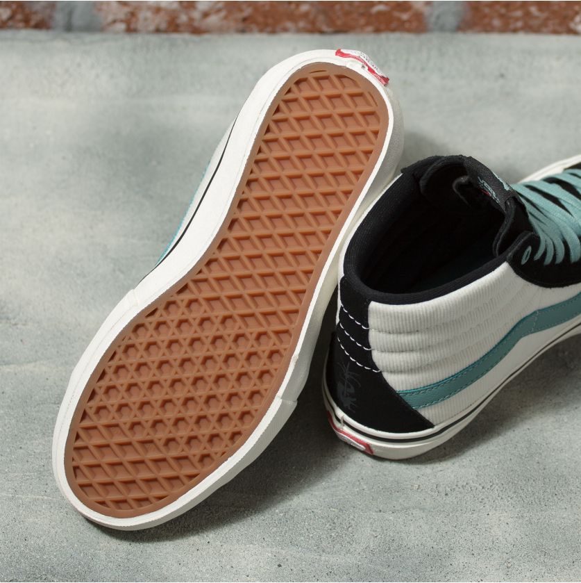Fabiana Delfino Oil Blue SK8-Hi Pro Vans Skateboard Shoe Bottom