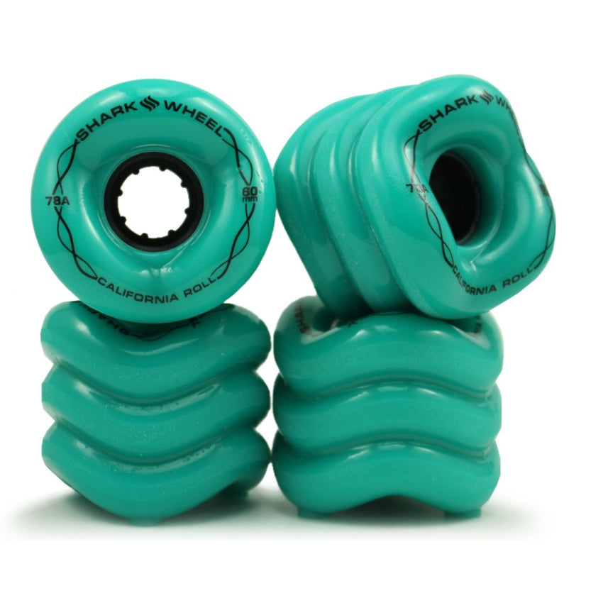 Turquoise 78a California Roll Shark Wheel Longboard Wheels