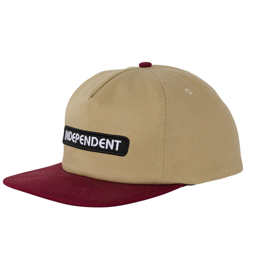 Tan/Burgundy B/C Groundwork Independent Trucks Snapback