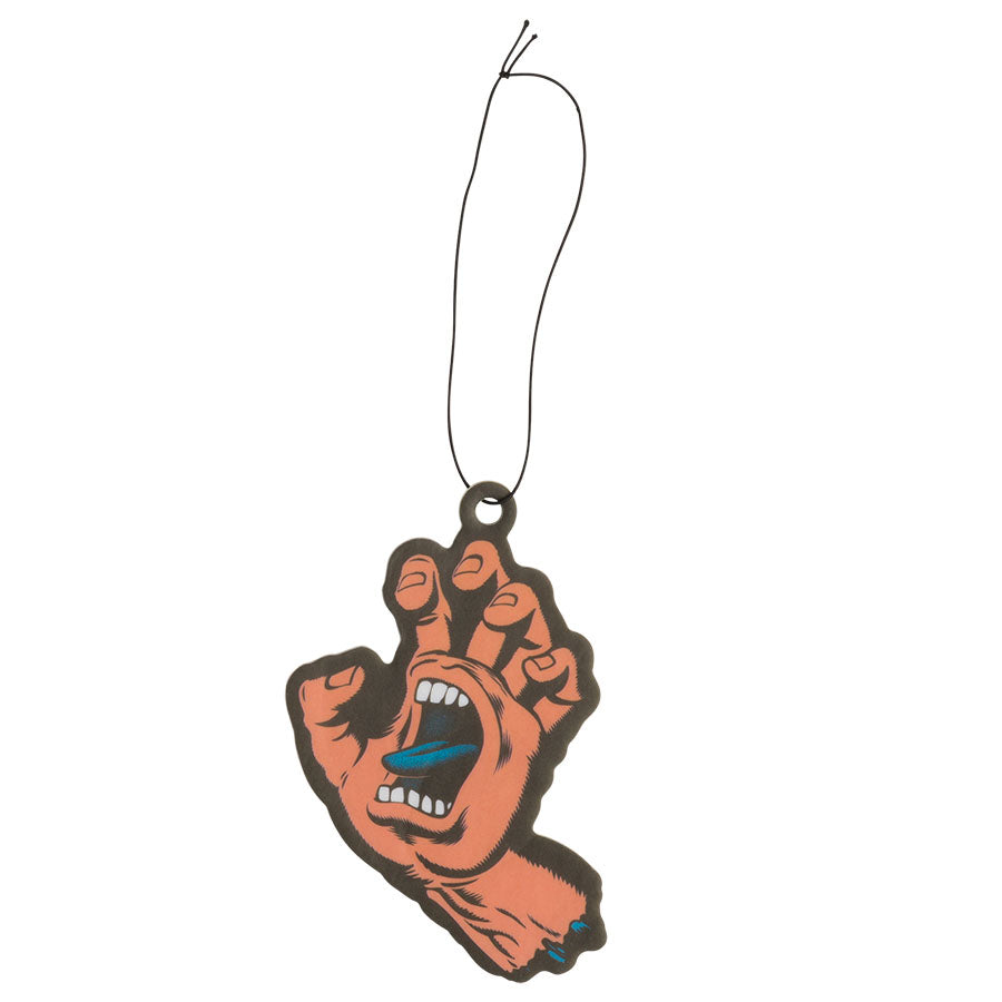 Bright Orange Screaming Hand Santa Cruz Air Freshener