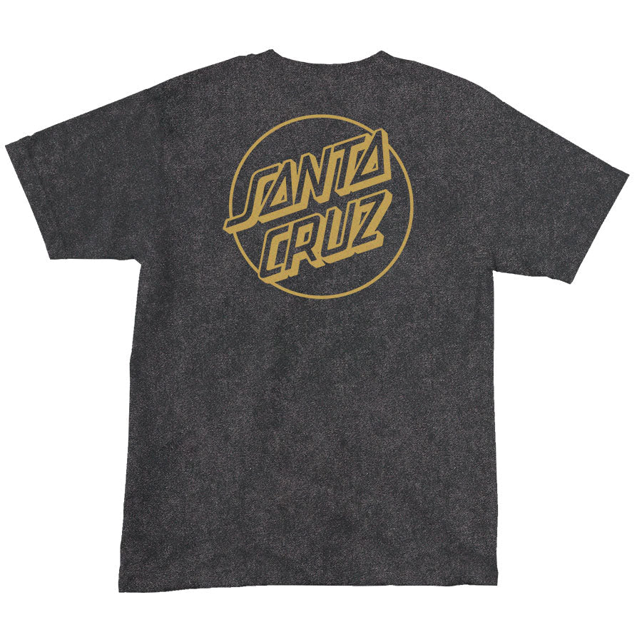 Black Mineral Wash Opus Dot Santa Cruz T-Shirt Back