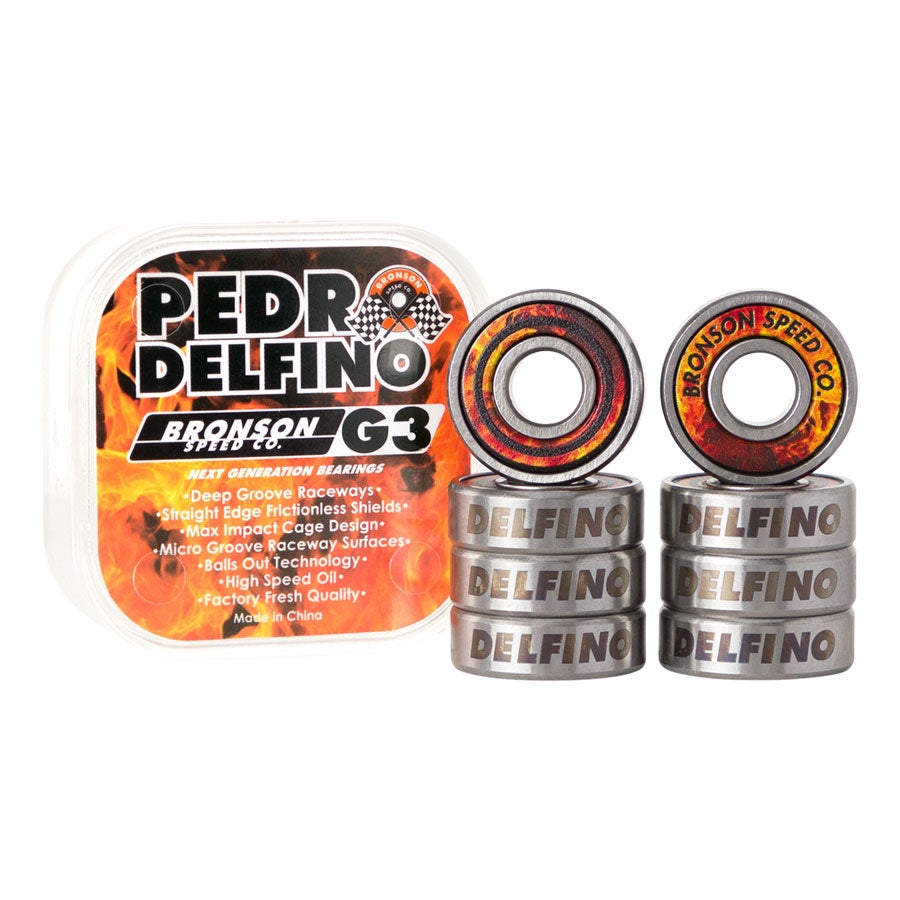 Bronson Speed Co. Pedro Delfino Pro G3 Skateboard Bearings