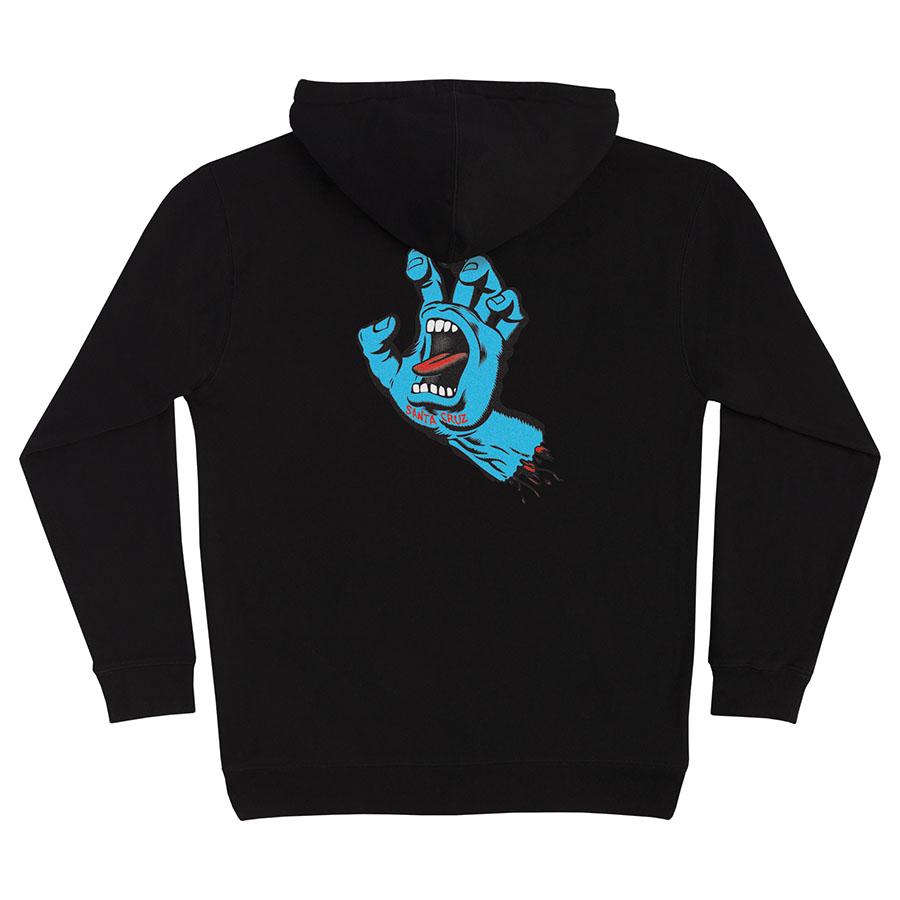 Black Screaming Hand Santa Cruz Hoodie Back
