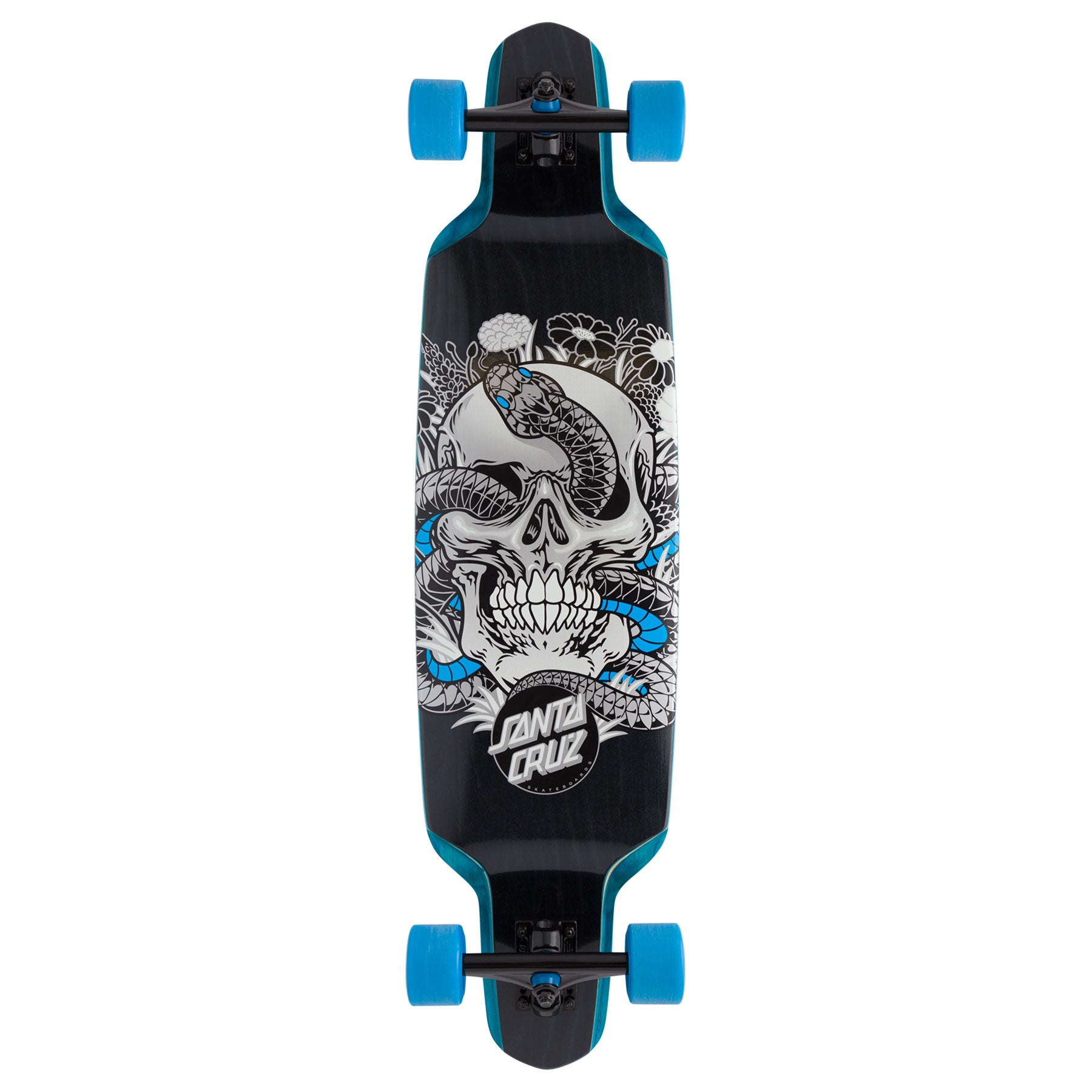 Botanic Skull Santa Cruz Drop Down Complete Longboard