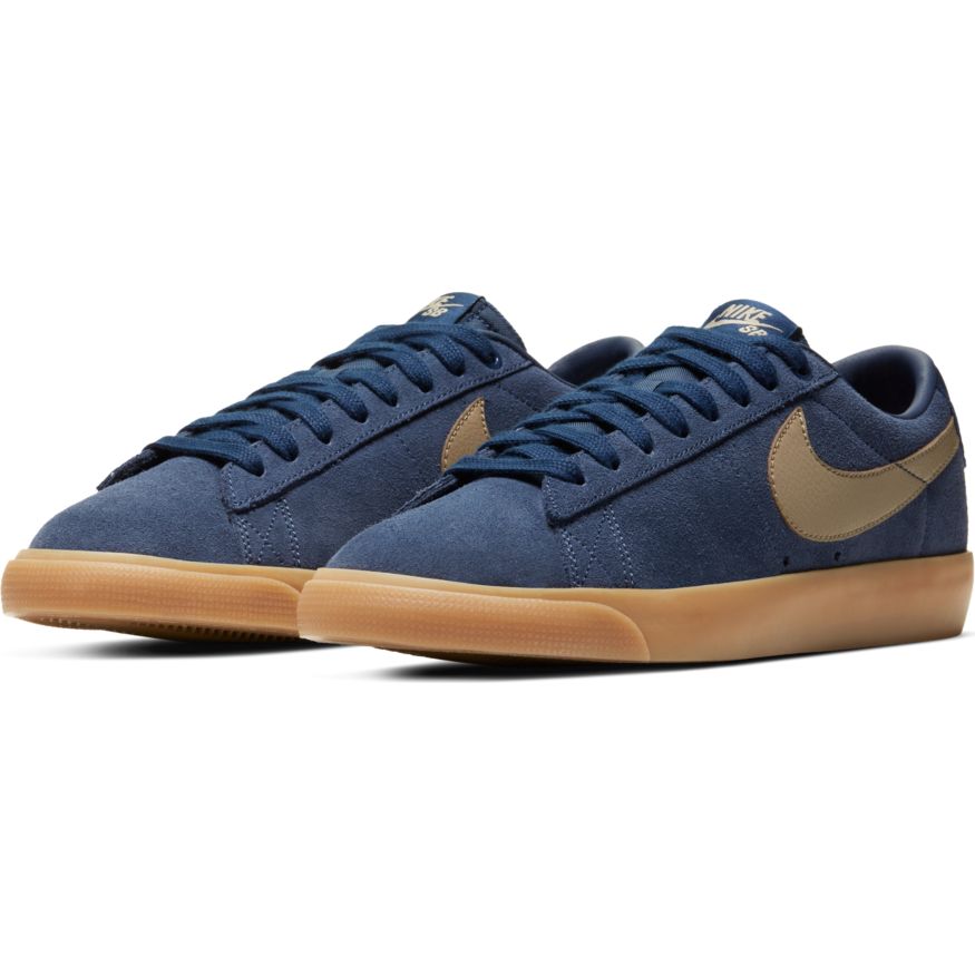 Midnight Navy GT Blazer Low Nike SB Skateboard Shoe Front