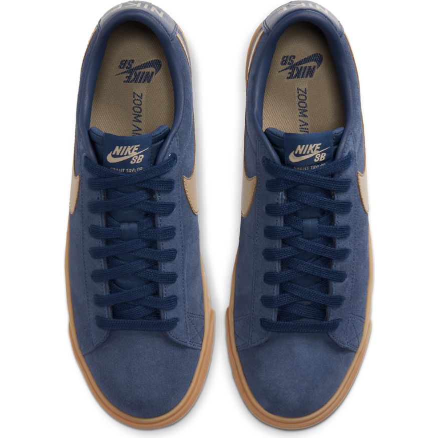 Midnight Navy GT Blazer Low Nike SB Skateboard Shoe Top