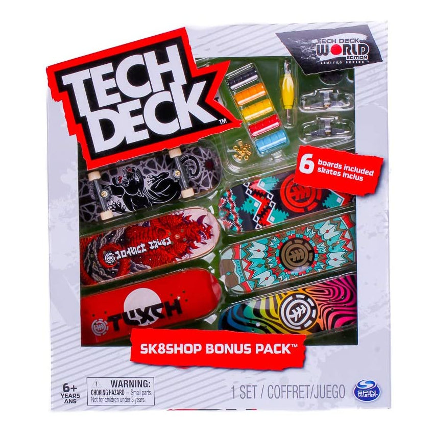 Element 6-Pack World Edition Sk8shop Tech deck bonus pack
