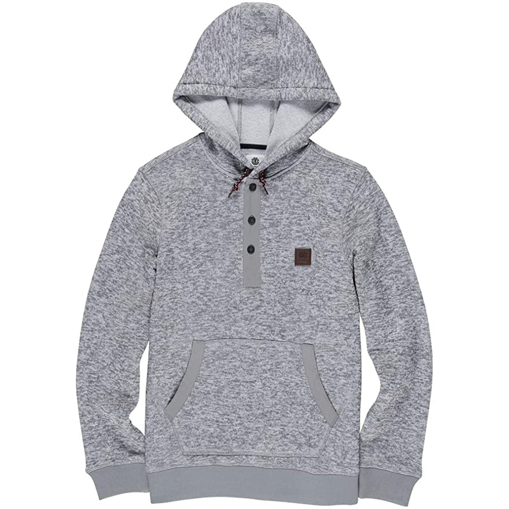 Heather Grey Highland Henley Element Skateboards Hoodie