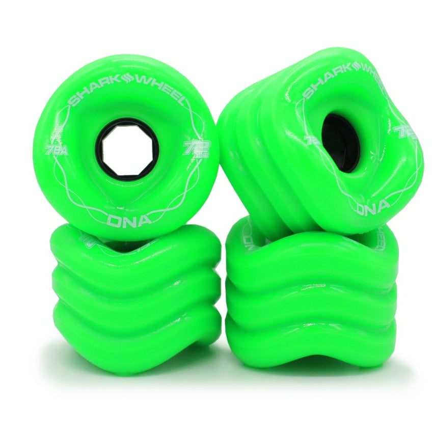 Gecko Green 78a 72mm DNA Shark Wheel Longboard Wheels