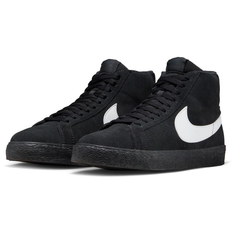 Black Zoom Blazer Mid Nike SB Skateboard Shoe Front