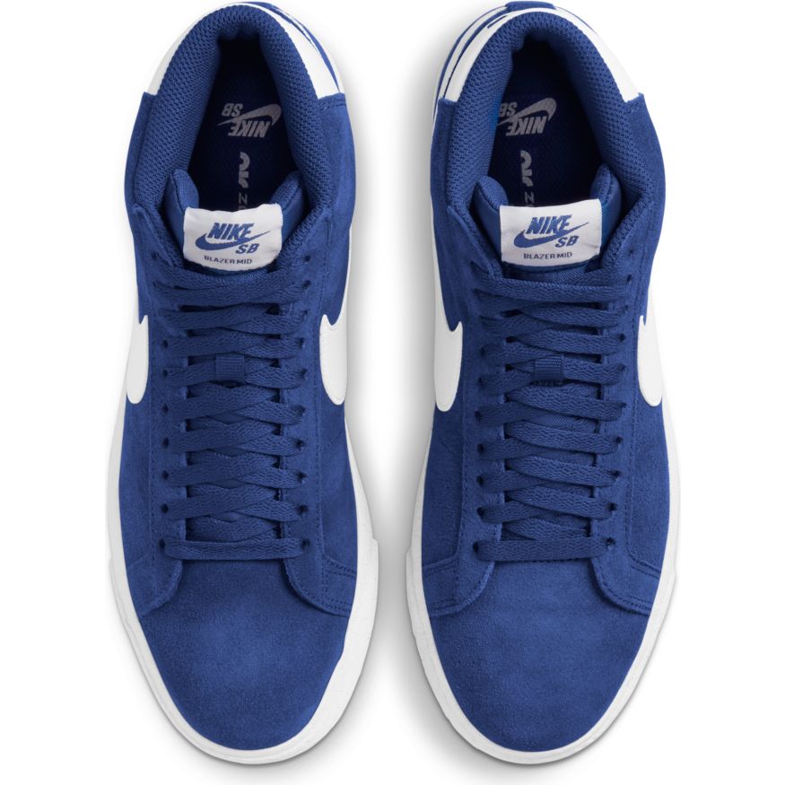 Deep Royal Blue Blazer Mid Nike Sb Skateboarding Shoe Top