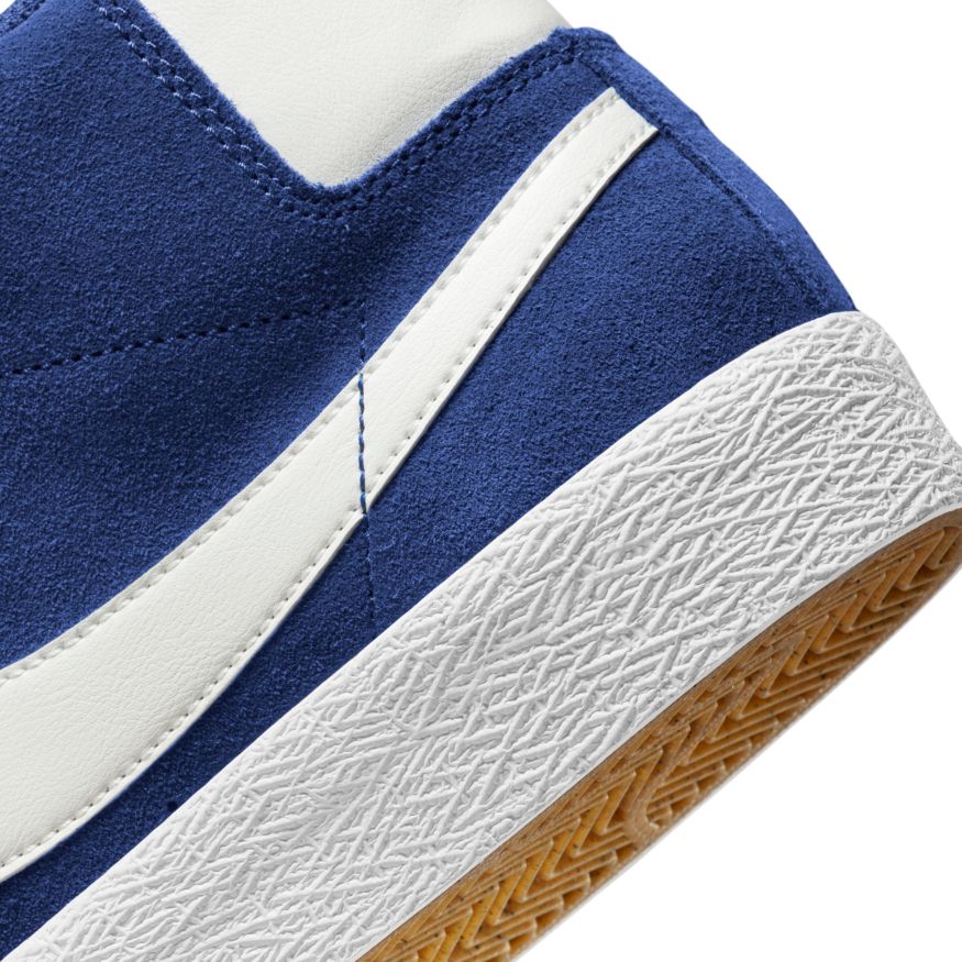 Deep Royal Blue Blazer Mid Nike Sb Skateboarding Shoe Detail