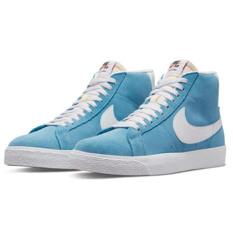 Cerulean Blue Zoom Blazer Mid Nike SB Skateboard Shoe Front