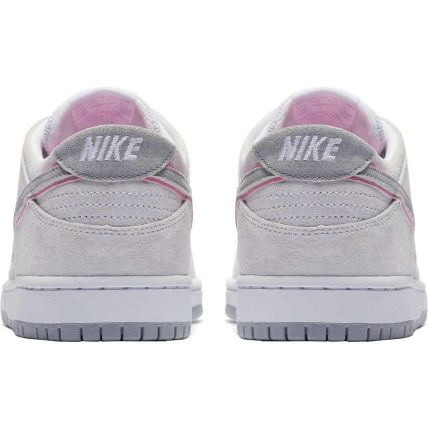 Nike SB Dunk Low Pro IW Skateboarding Shoe - White/Perfect Pink/Silver