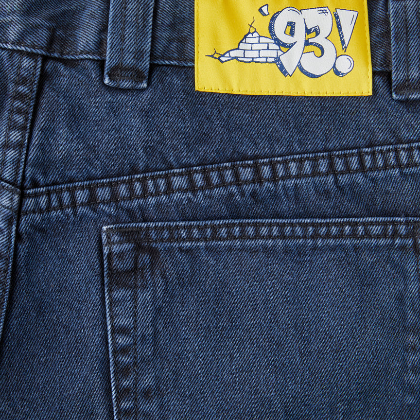 Blue/Black 93' Polar Baggy Denim Detail