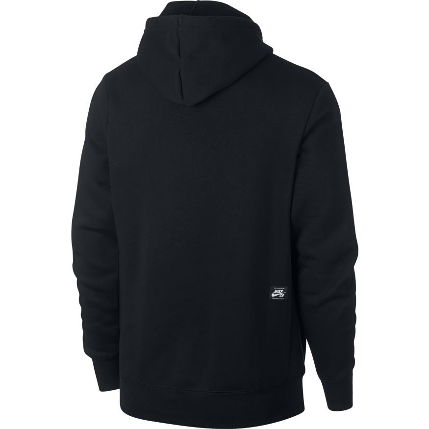 Nike Sb Icon Pullover Skate Hoodie - Black/White