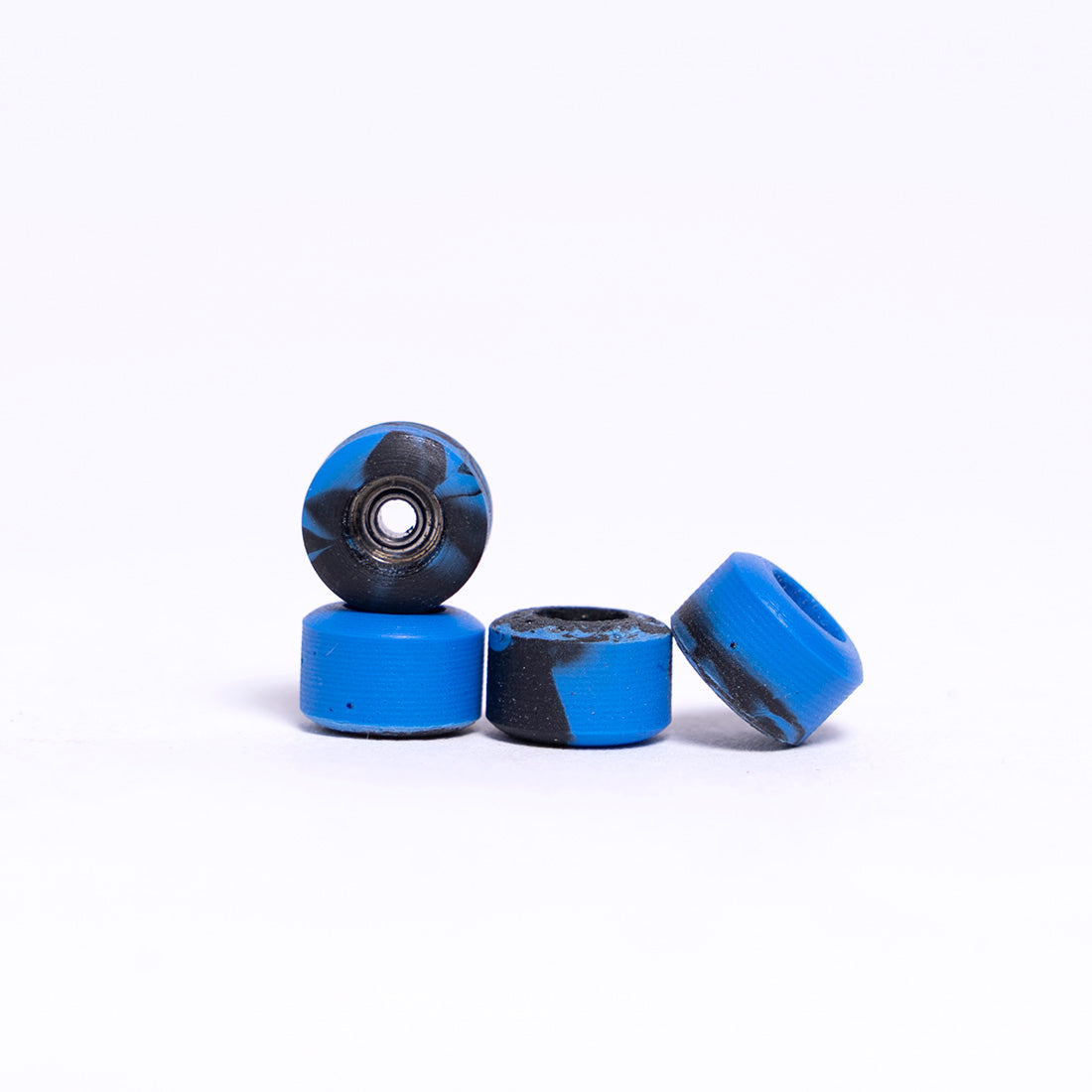 Abstract 105A Mini Swirls Urethane Fingerboard Wheels - Blue/Black