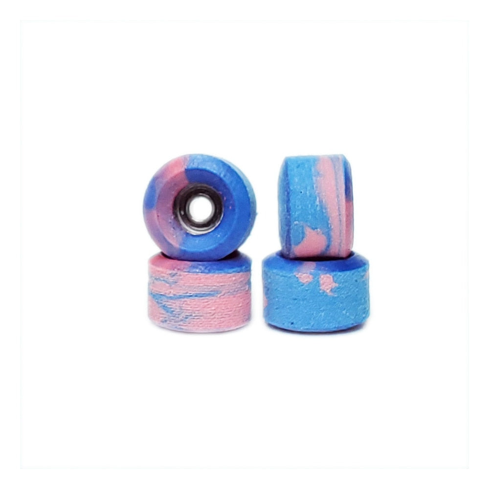 Abstract 105A Mini Conical Swirls Urethane Fingerboard Wheels - Pink/Blue