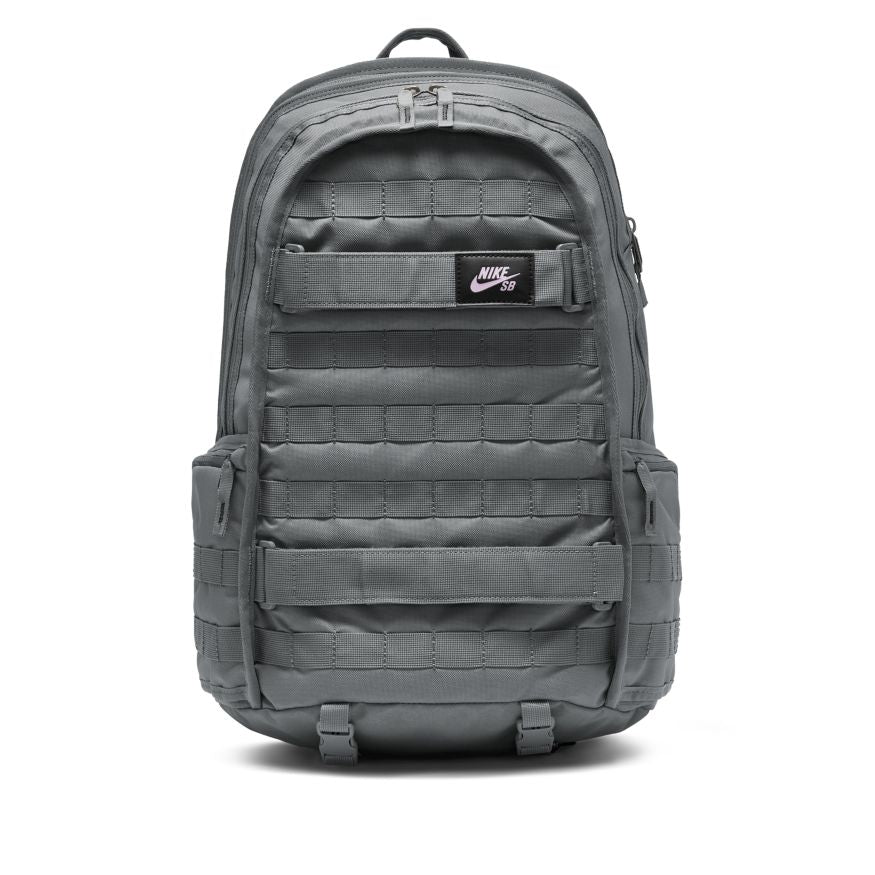 light gray nike backpack Heritage Smoke Grey/White Long Beach Skate Co FIT technology Nike Backpack in Gray for