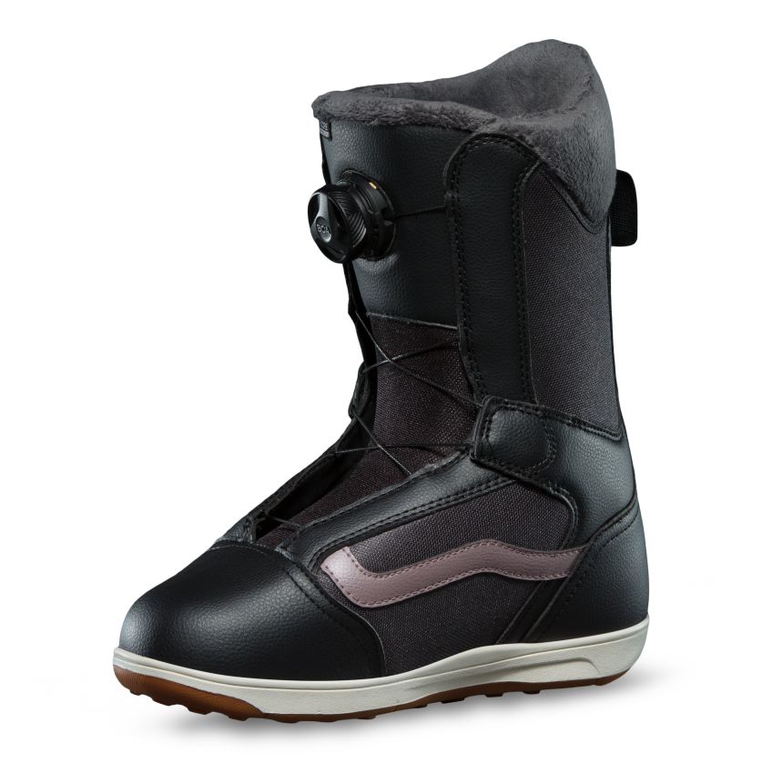 Black/Purple Dove Encore Linerless Women's Vans Snowboard Boots Side