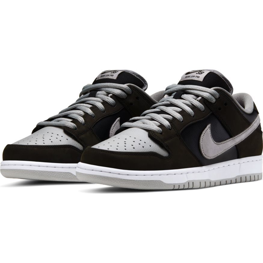 Nike SB J Pack Shadow Dunk Low Pro Skate Shoe - Black/Medium Grey-Black-White